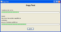 Example progress dialog